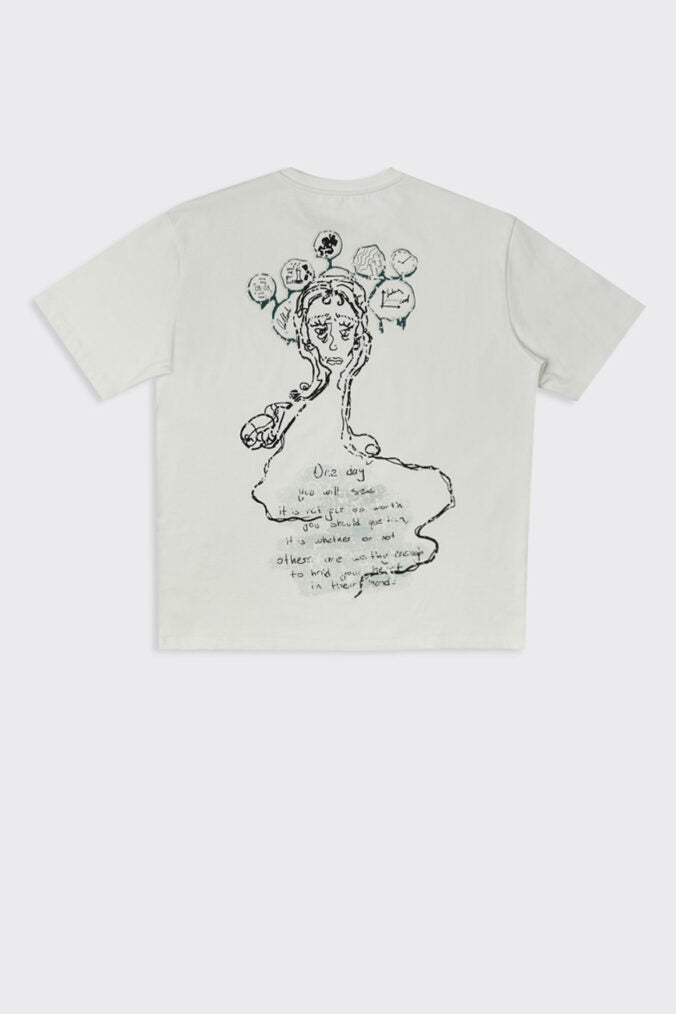 Uproar Printed T-Shirt – Kırık Beyaz