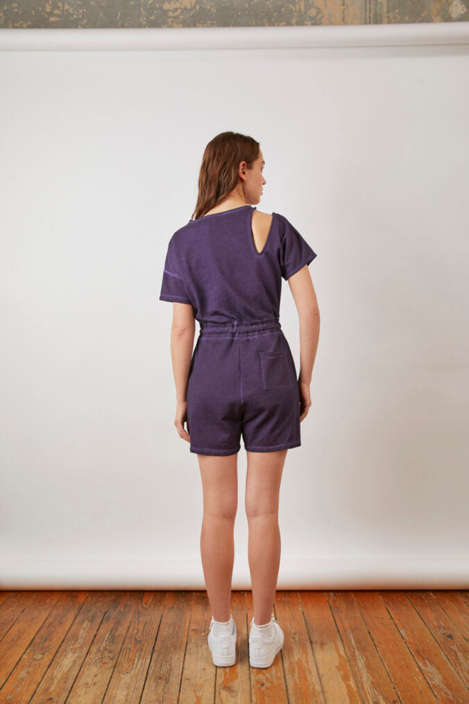 Lola Washed Coverall – Mor Çivit