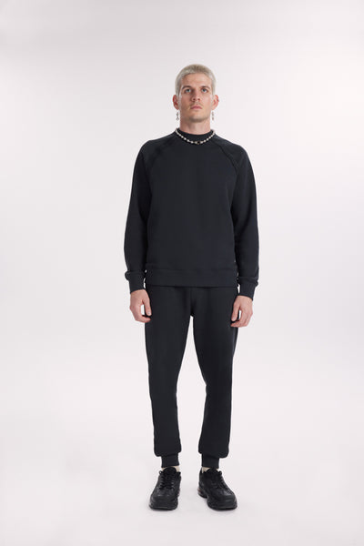 Ouli Oversize Reglan Sweatshirt - Space Black