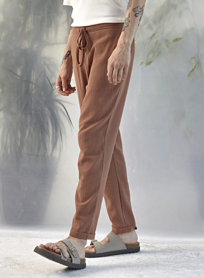 Linen Trousers – Coral