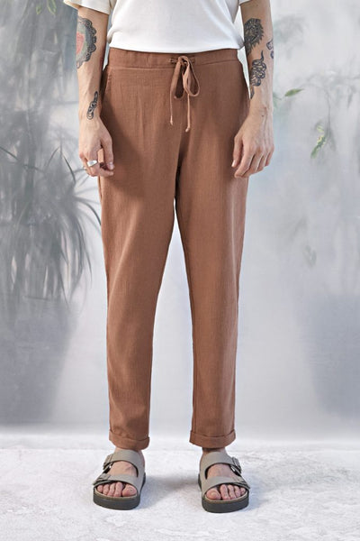 Linen Trousers – Coral